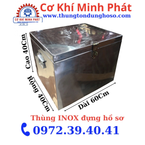 THÙNG INOX ĐỰNG HỒ SƠ 60-40-40