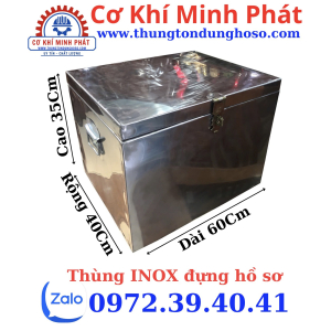 THÙNG INOX ĐỰNG TÀI LIỆU 60-40-35
