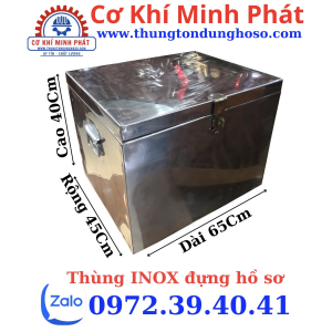 THÙNG INOX ĐỰNG TÀI LIỆU 65-45-40