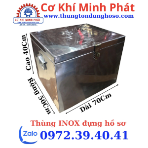 THÙNG INOX ĐỰNG TÀI LIỆU 70-50-40